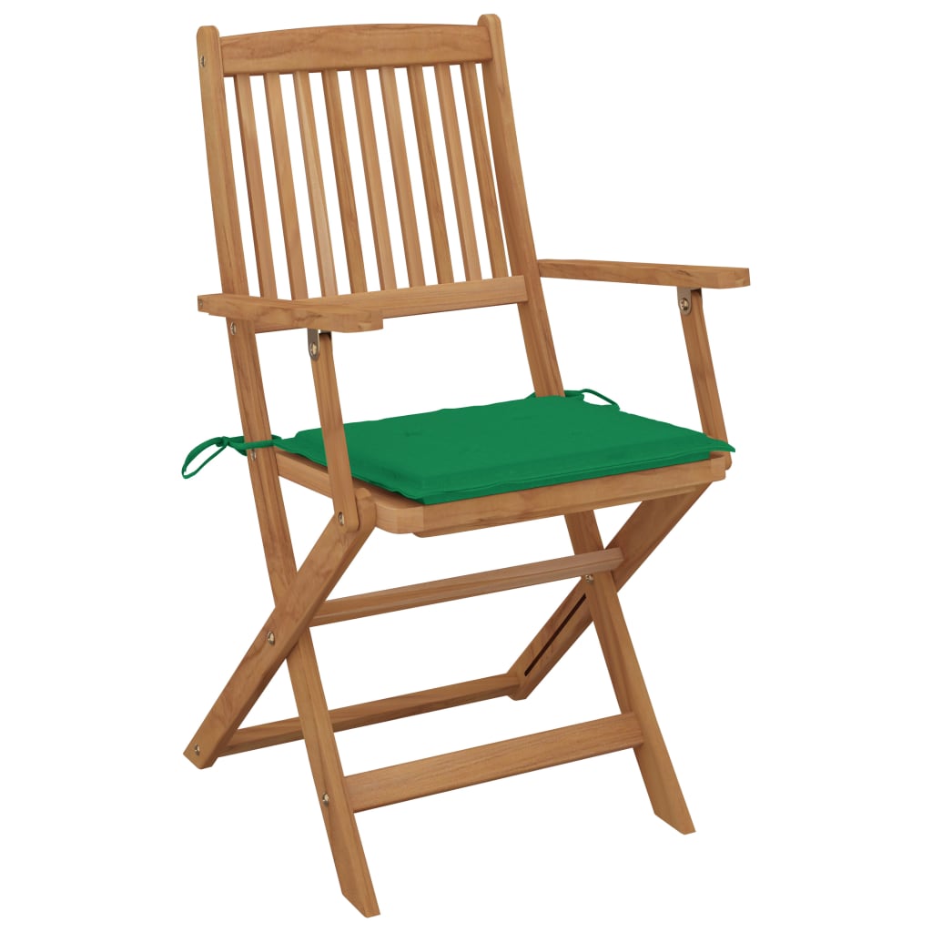 Tuinstoelen 6 st inklapbaar met kussens massief acaciahout is nu te koop bij PeponiXL, paradijselijk wonen!