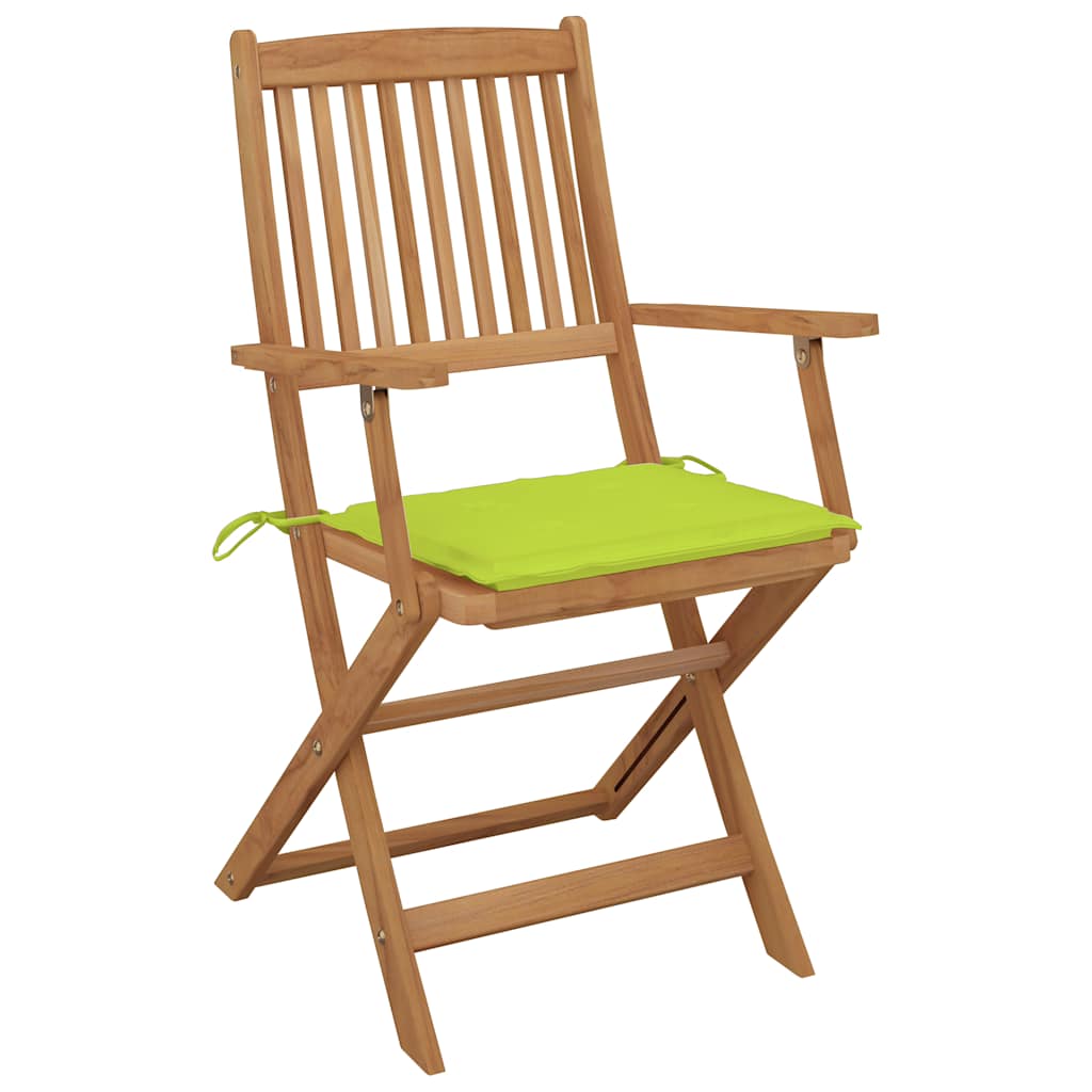 Tuinstoelen 6 st inklapbaar met kussens massief acaciahout is nu te koop bij PeponiXL, paradijselijk wonen!