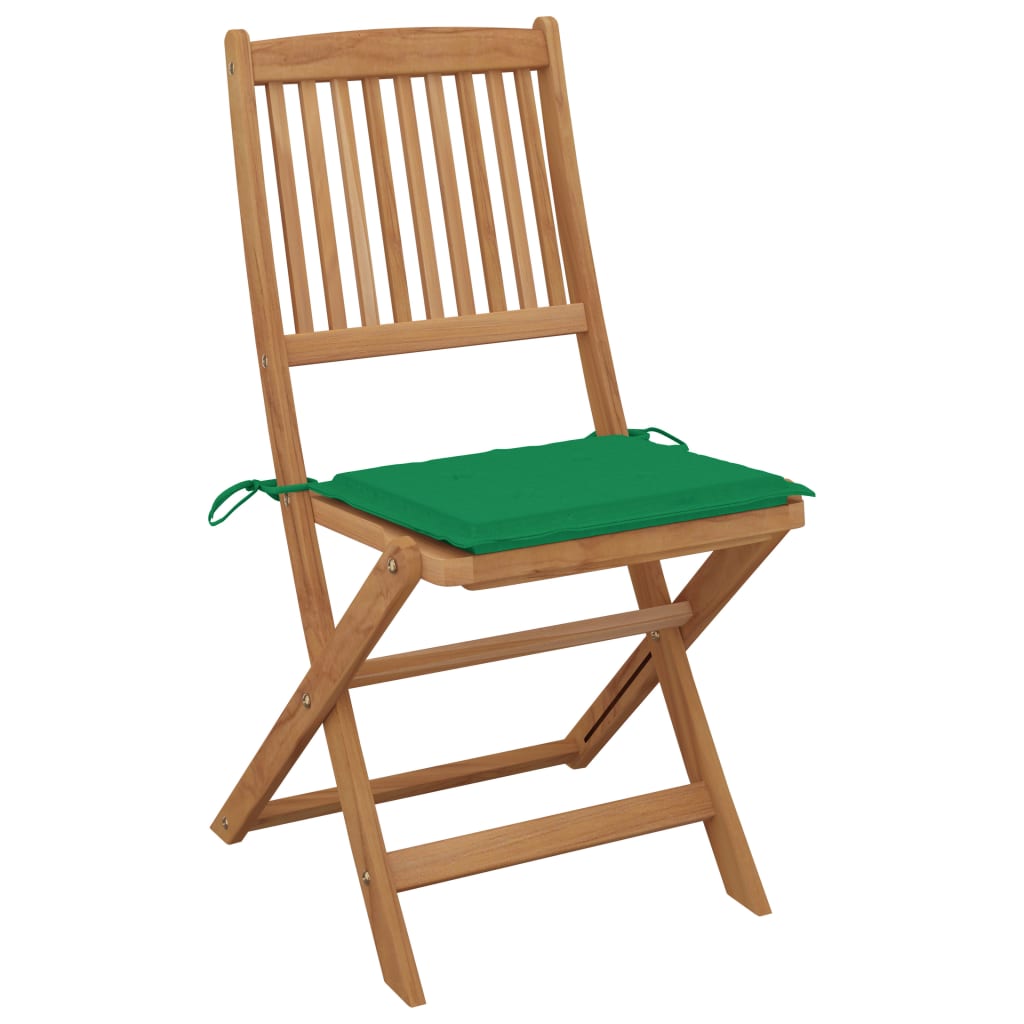 Tuinstoelen 6 st inklapbaar met kussens massief acaciahout is nu te koop bij PeponiXL, paradijselijk wonen!