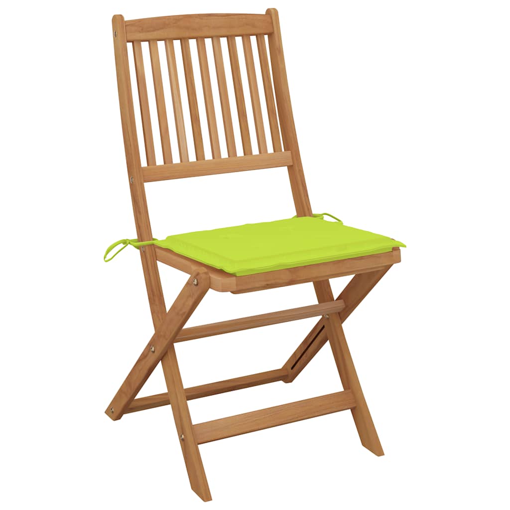 Tuinstoelen 6 st inklapbaar met kussens massief acaciahout is nu te koop bij PeponiXL, paradijselijk wonen!