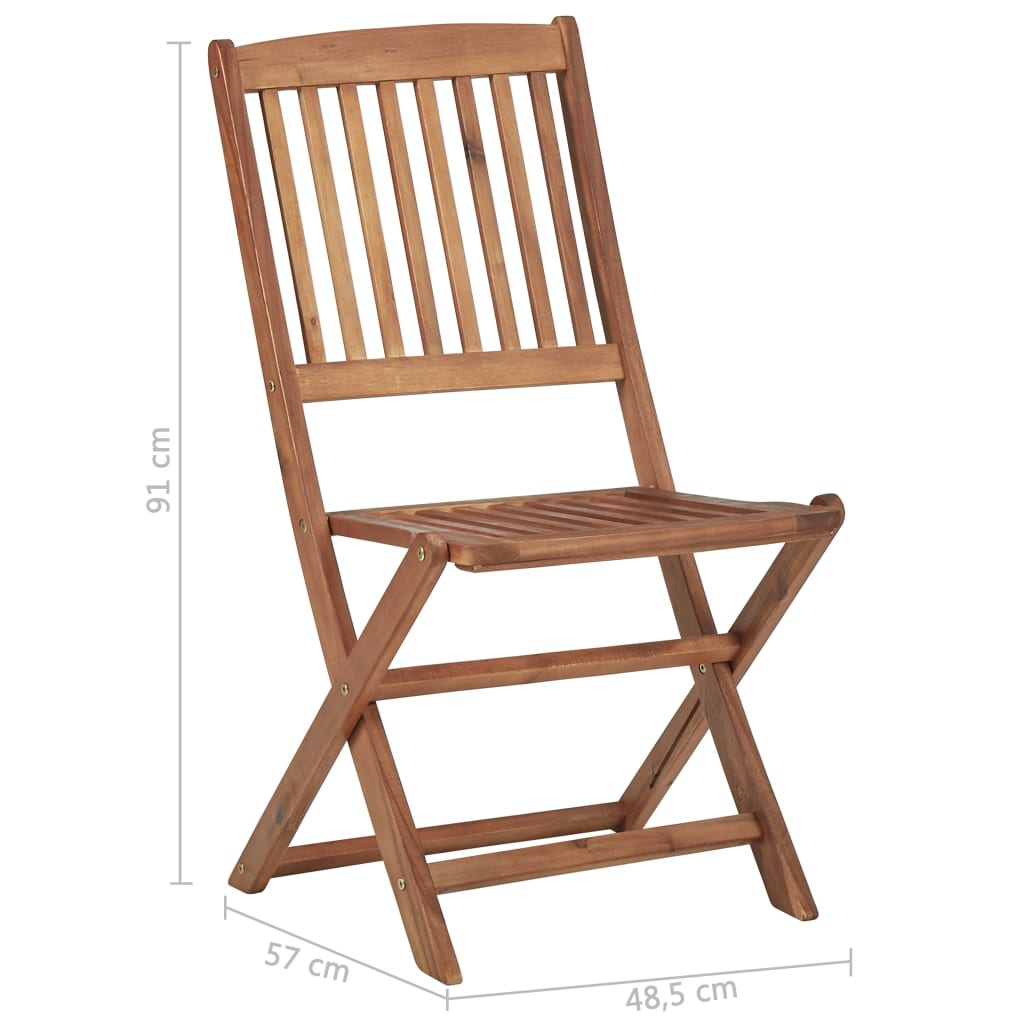 Tuinstoelen 6 st inklapbaar met kussens massief acaciahout is nu te koop bij PeponiXL, paradijselijk wonen!