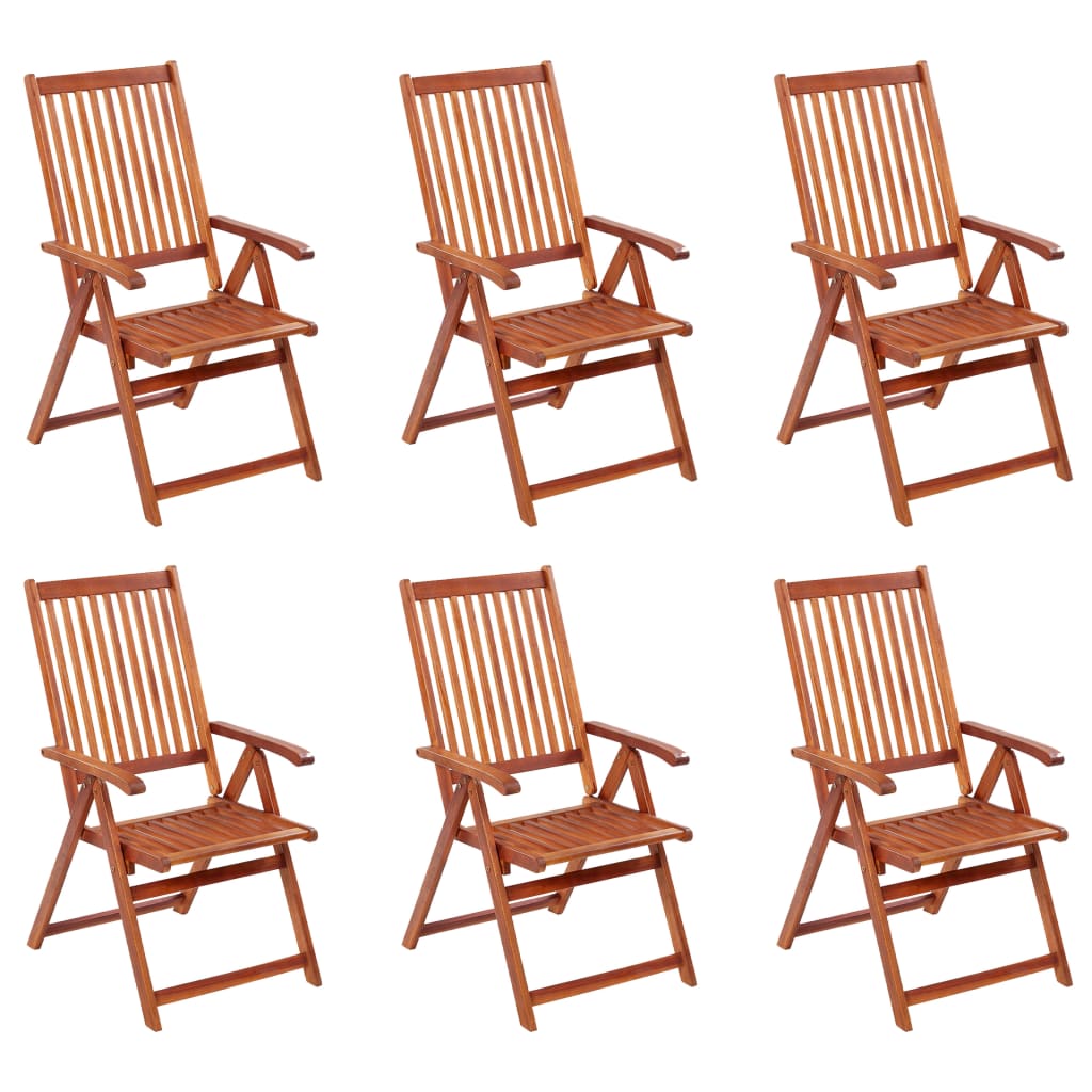Tuinstoelen 6 st inklapbaar massief acaciahout is nu te koop bij PeponiXL, paradijselijk wonen!