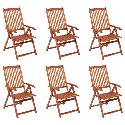 Tuinstoelen 6 st inklapbaar massief acaciahout is nu te koop bij PeponiXL, paradijselijk wonen!