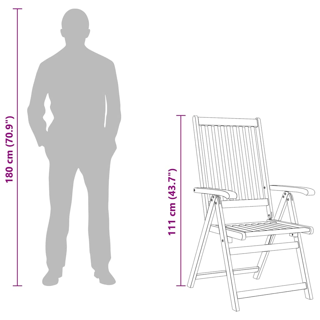 Tuinstoelen 6 st inklapbaar massief acaciahout is nu te koop bij PeponiXL, paradijselijk wonen!