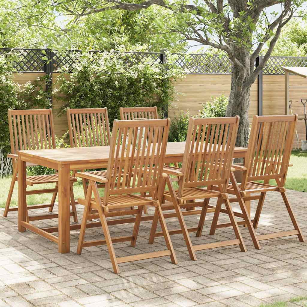 Tuinstoelen 6 st inklapbaar massief acaciahout is nu te koop bij PeponiXL, paradijselijk wonen!