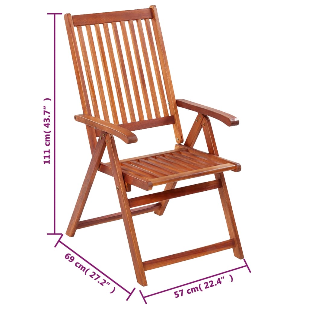 Tuinstoelen 6 st inklapbaar massief acaciahout is nu te koop bij PeponiXL, paradijselijk wonen!