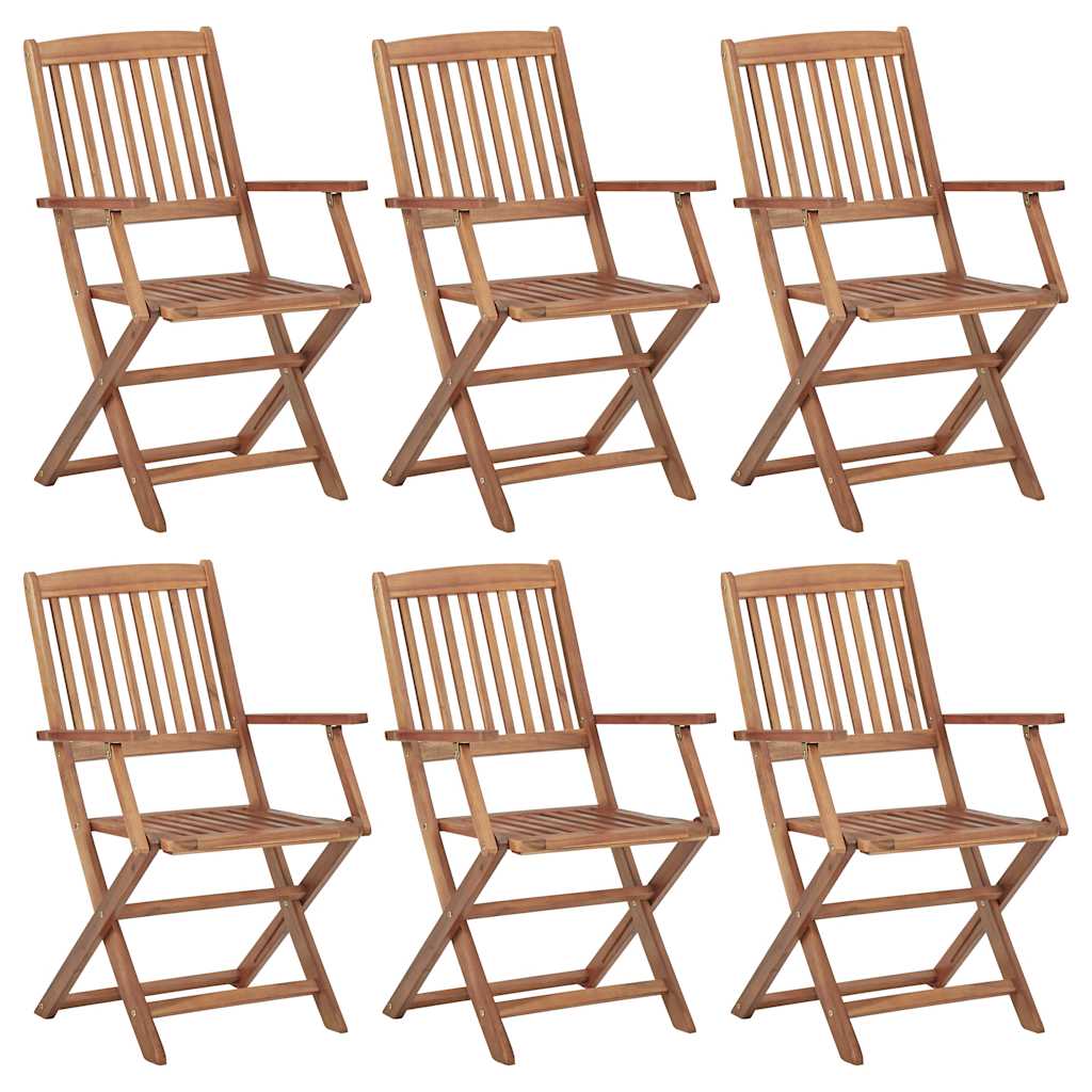 Tuinstoelen 6 st inklapbaar massief acaciahout is nu te koop bij PeponiXL, paradijselijk wonen!