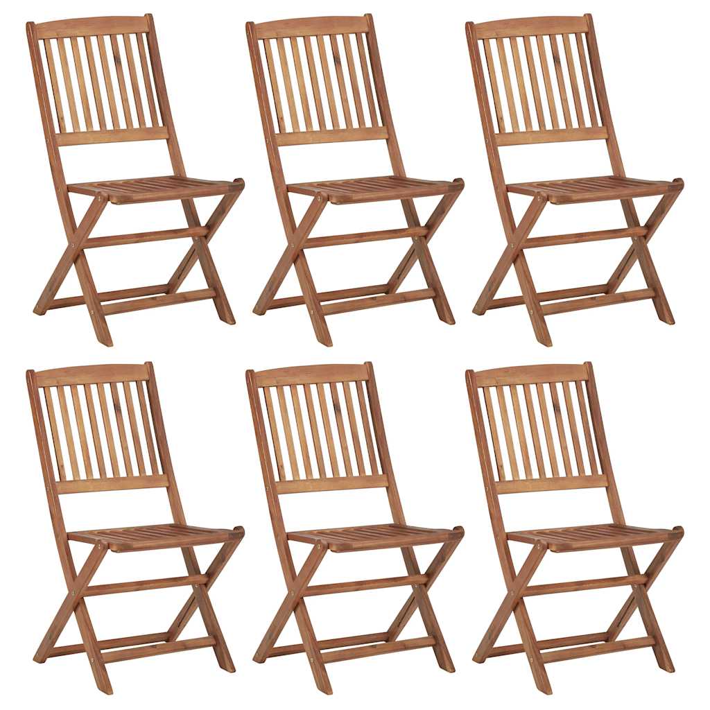 Tuinstoelen 6 st inklapbaar massief acaciahout is nu te koop bij PeponiXL, paradijselijk wonen!