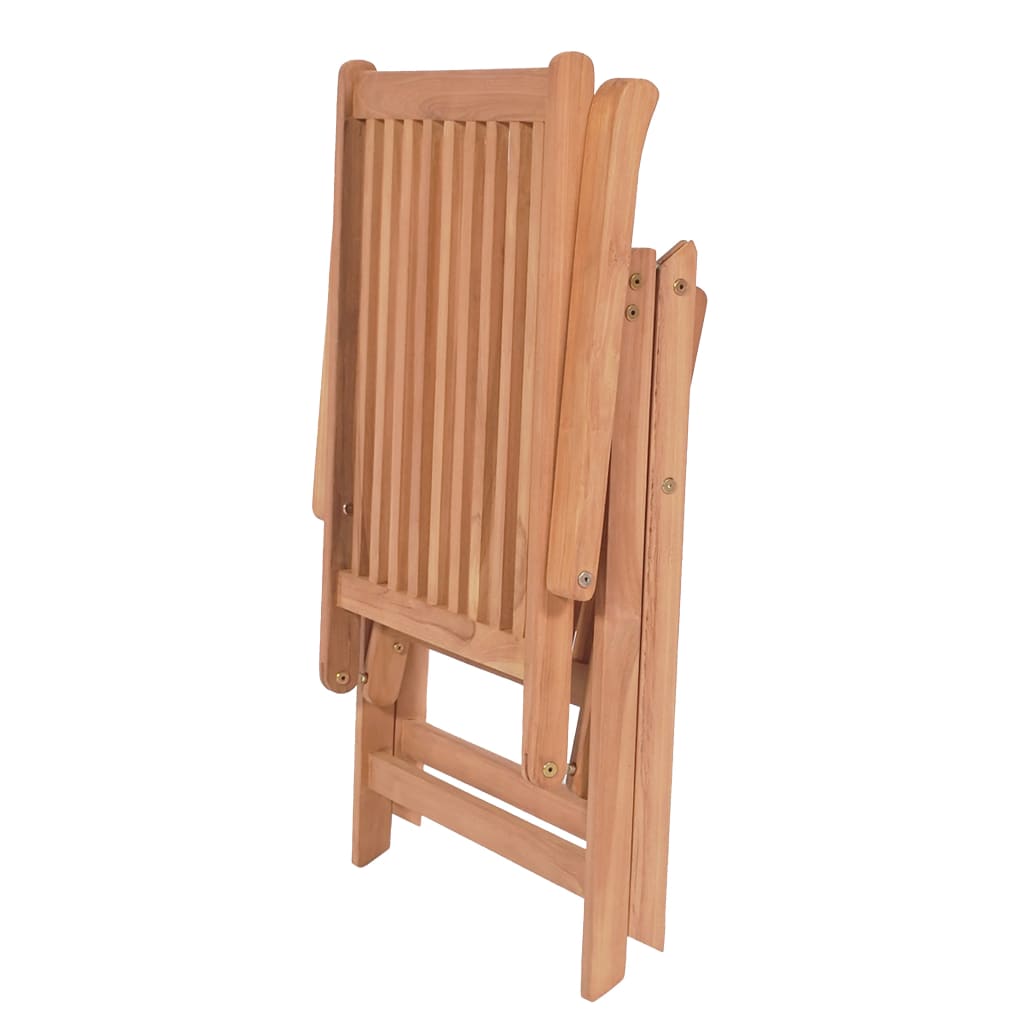 Tuinstoelen 4 st verstelbaar massief teakhout is nu te koop bij PeponiXL, paradijselijk wonen!