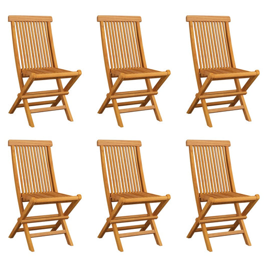 Tuinstoelen 6 st inklapbaar massief teakhout is nu te koop bij PeponiXL, paradijselijk wonen!