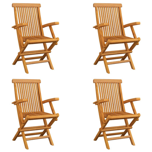 Tuinstoelen 4 st inklapbaar massief teakhout is nu te koop bij PeponiXL, paradijselijk wonen!