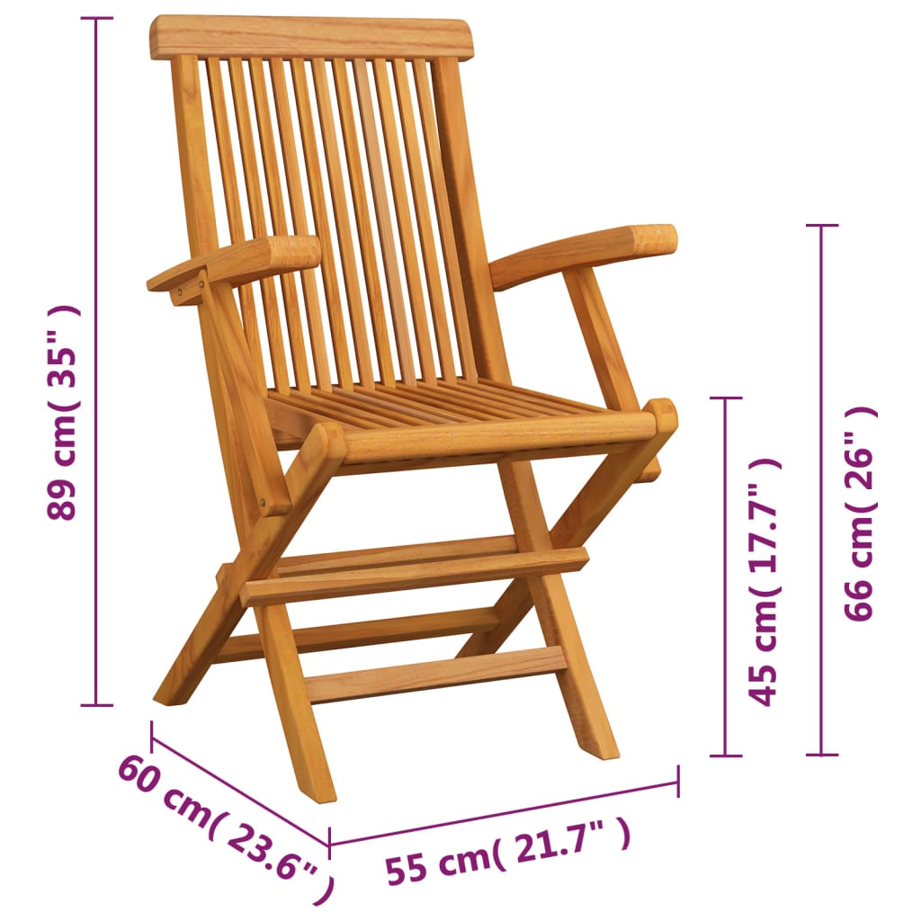 Tuinstoelen 4 st inklapbaar massief teakhout is nu te koop bij PeponiXL, paradijselijk wonen!