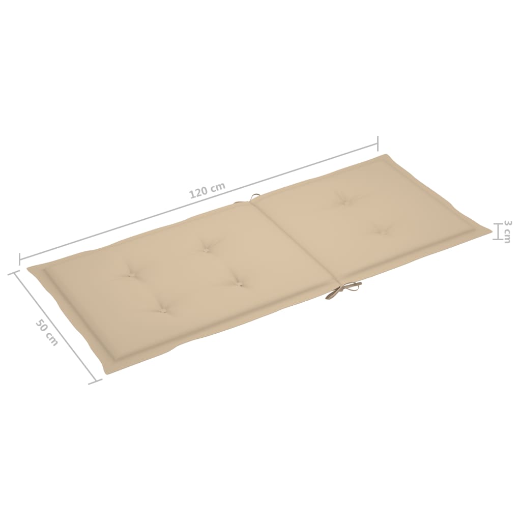 Tuinstoelen 4 st met beige kussens massief teakhout is nu te koop bij PeponiXL, paradijselijk wonen!