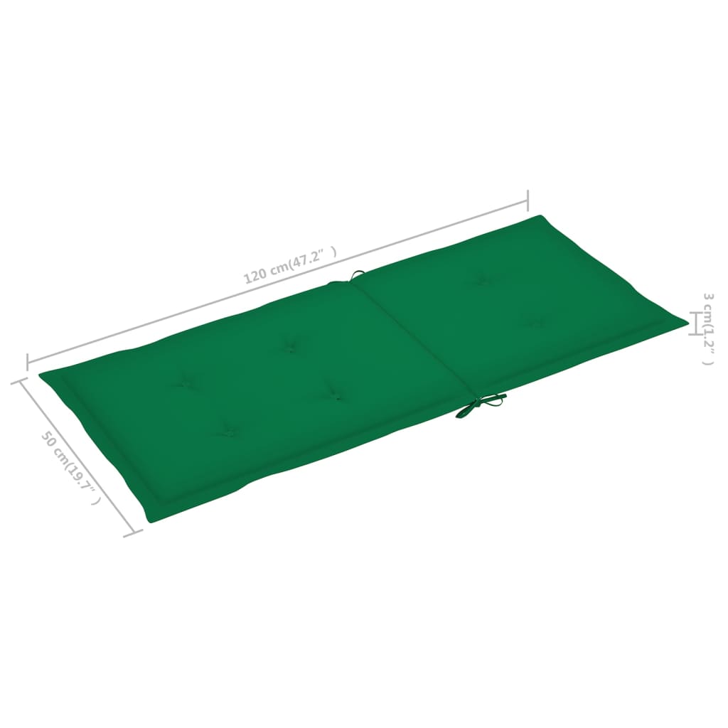 Tuinstoelen 4 st met groene kussens massief teakhout is nu te koop bij PeponiXL, paradijselijk wonen!