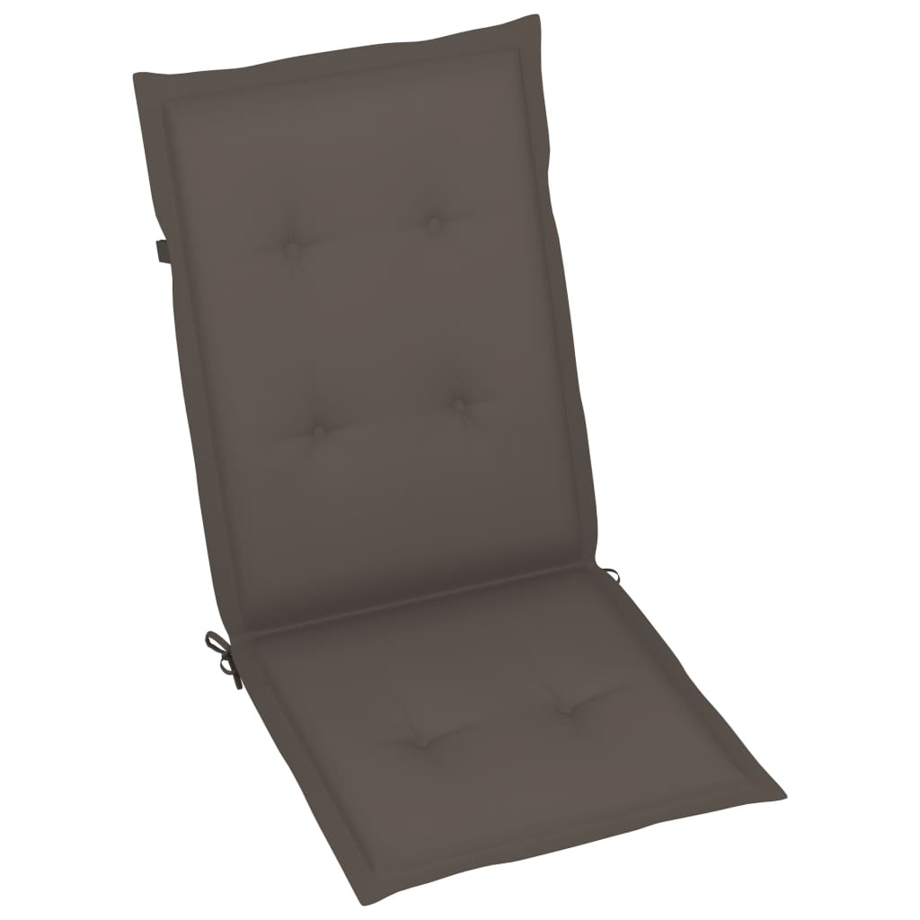 Tuinstoelen 4 st met taupe kussens massief teakhout is nu te koop bij PeponiXL, paradijselijk wonen!