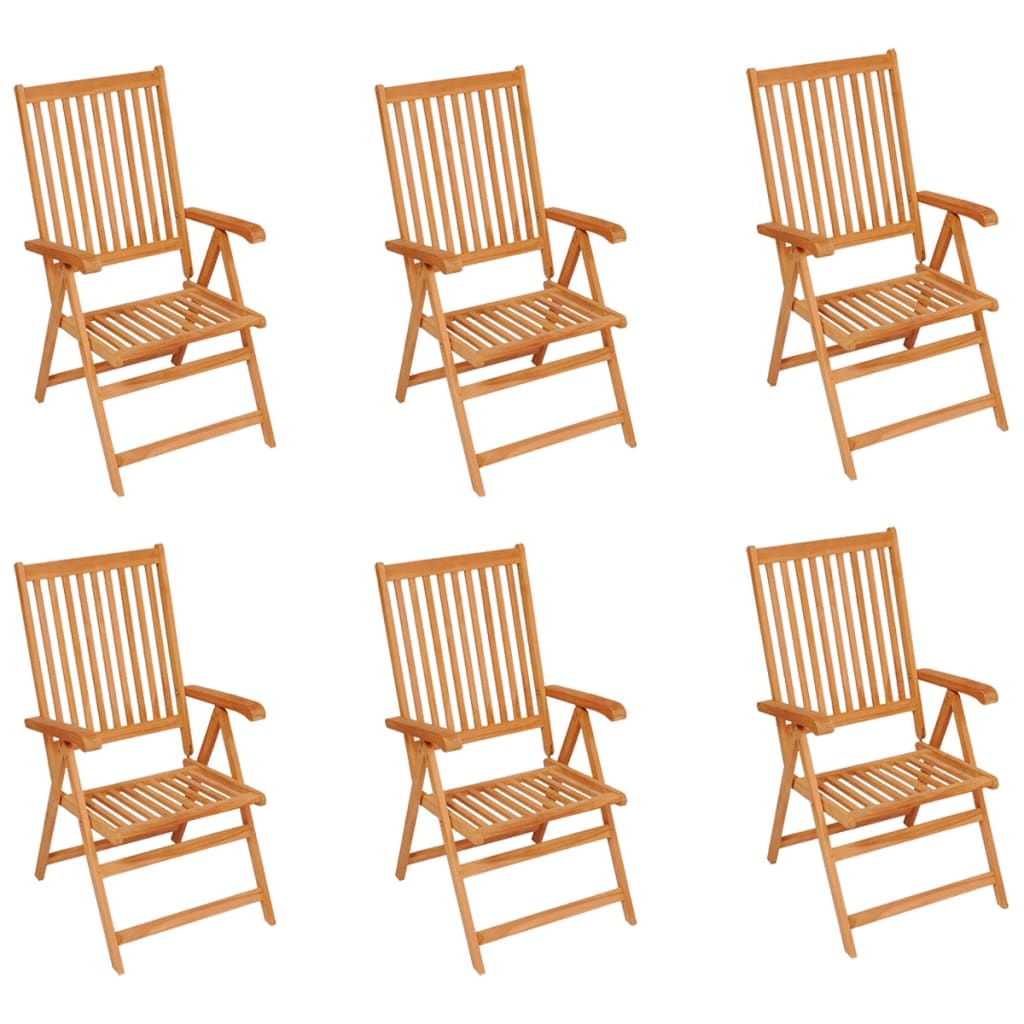 Tuinstoelen 6 st met wijnrode kussens massief teakhout is nu te koop bij PeponiXL, paradijselijk wonen!
