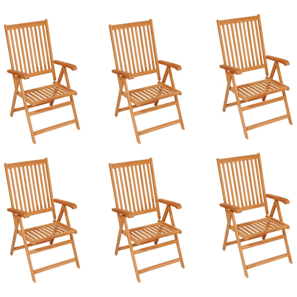 Tuinstoelen 6 st met rood geruite kussens massief teakhout is nu te koop bij PeponiXL, paradijselijk wonen!