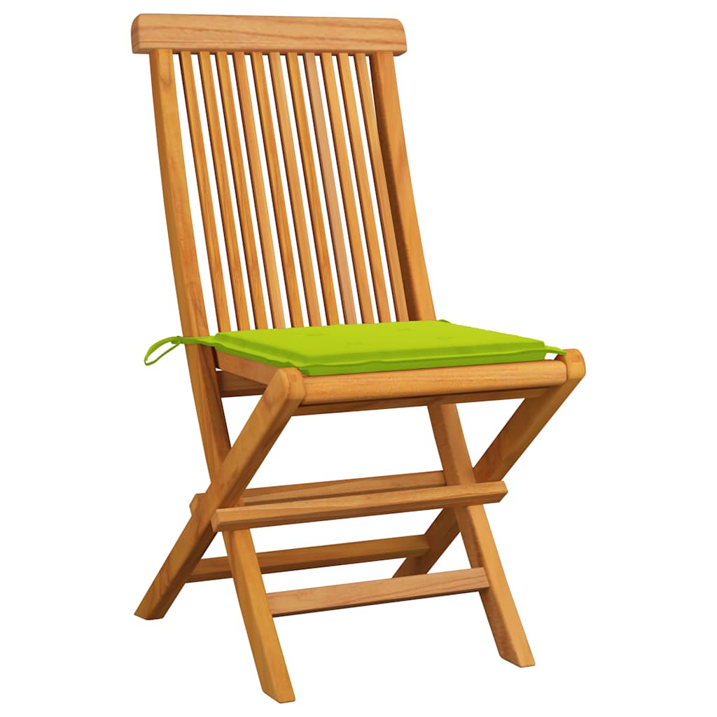 Tuinstoelen 6 st met heldergroene kussens massief teakhout is nu te koop bij PeponiXL, paradijselijk wonen!