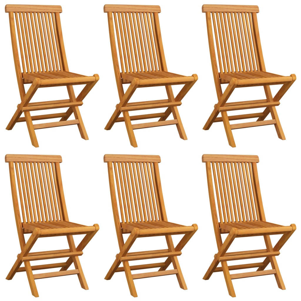 Tuinstoelen 6 st met taupe kussens massief teakhout is nu te koop bij PeponiXL, paradijselijk wonen!