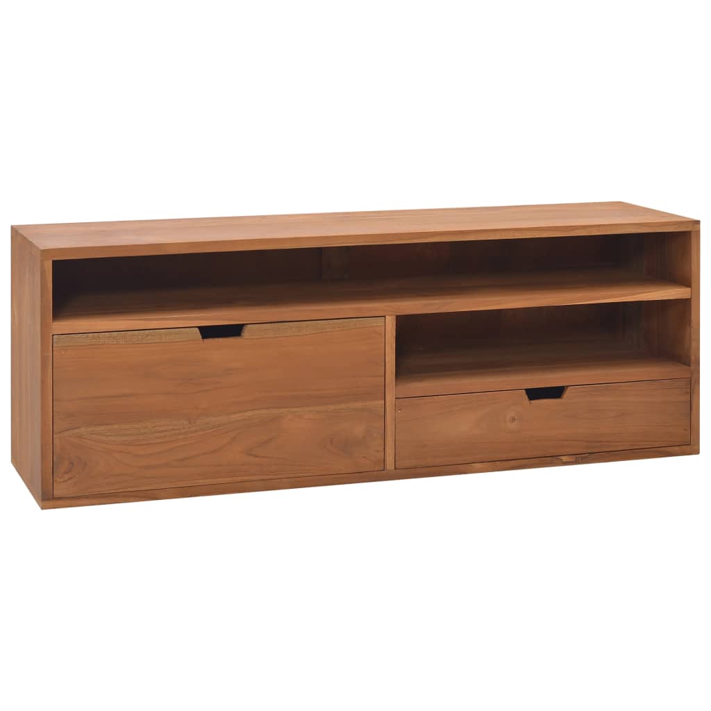 Tv-meubel 110x30x40 cm massief teakhout is nu te koop bij PeponiXL, paradijselijk wonen!