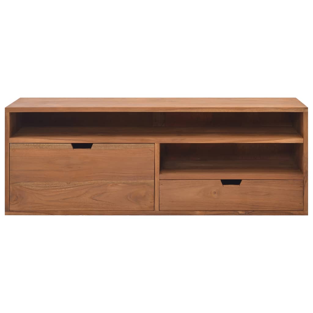 Tv-meubel 110x30x40 cm massief teakhout is nu te koop bij PeponiXL, paradijselijk wonen!