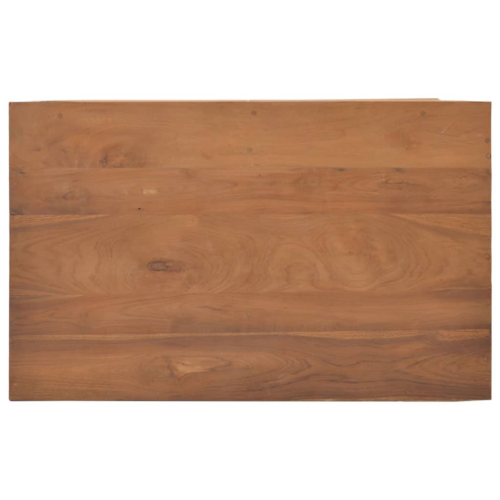 Tv-meubel met wielen 80x50x42 cm massief teakhout is nu te koop bij PeponiXL, paradijselijk wonen!
