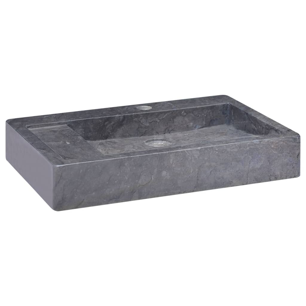 Gootsteen 58x39x10 cm marmer zwart is nu te koop bij PeponiXL, paradijselijk wonen!