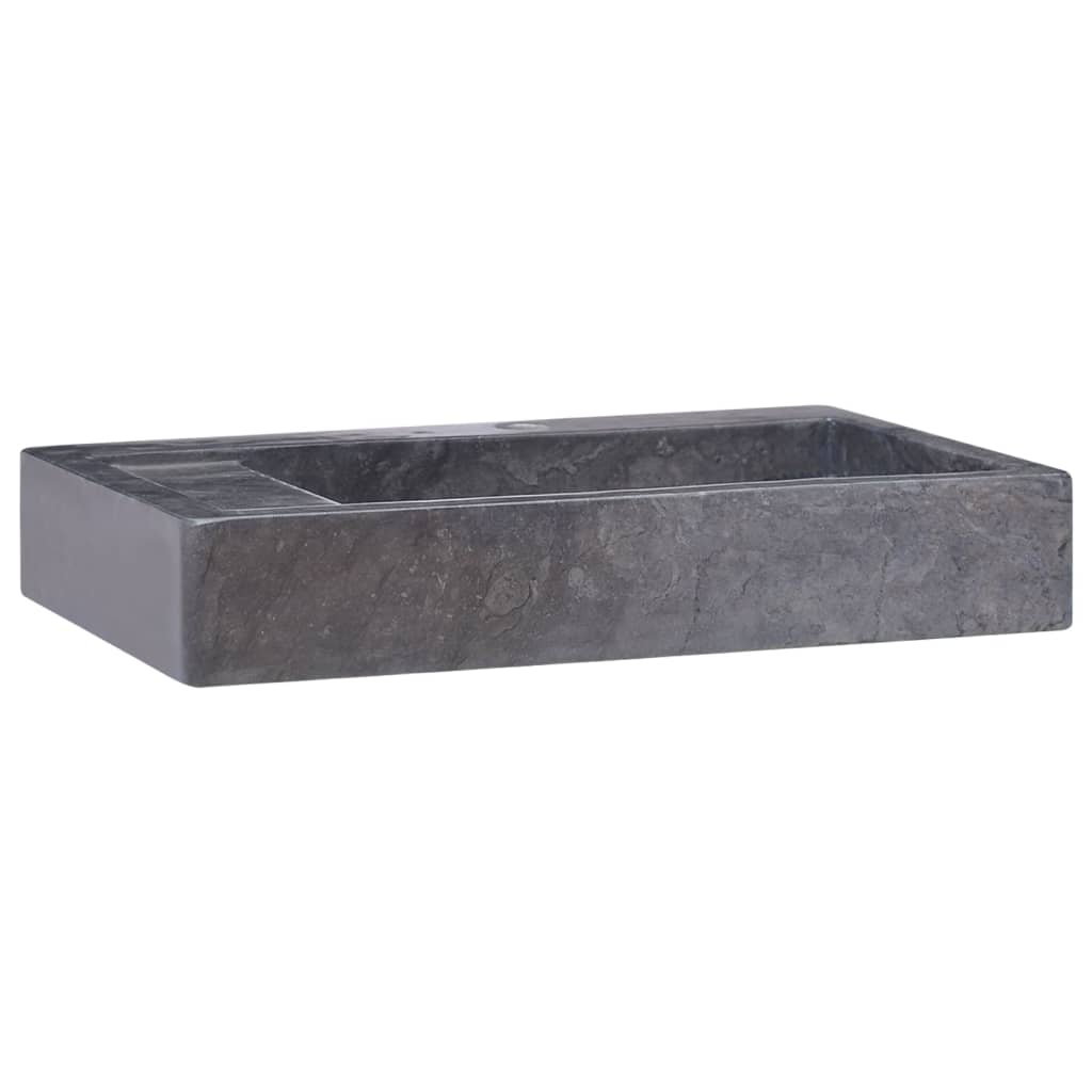 Gootsteen 58x39x10 cm marmer zwart is nu te koop bij PeponiXL, paradijselijk wonen!