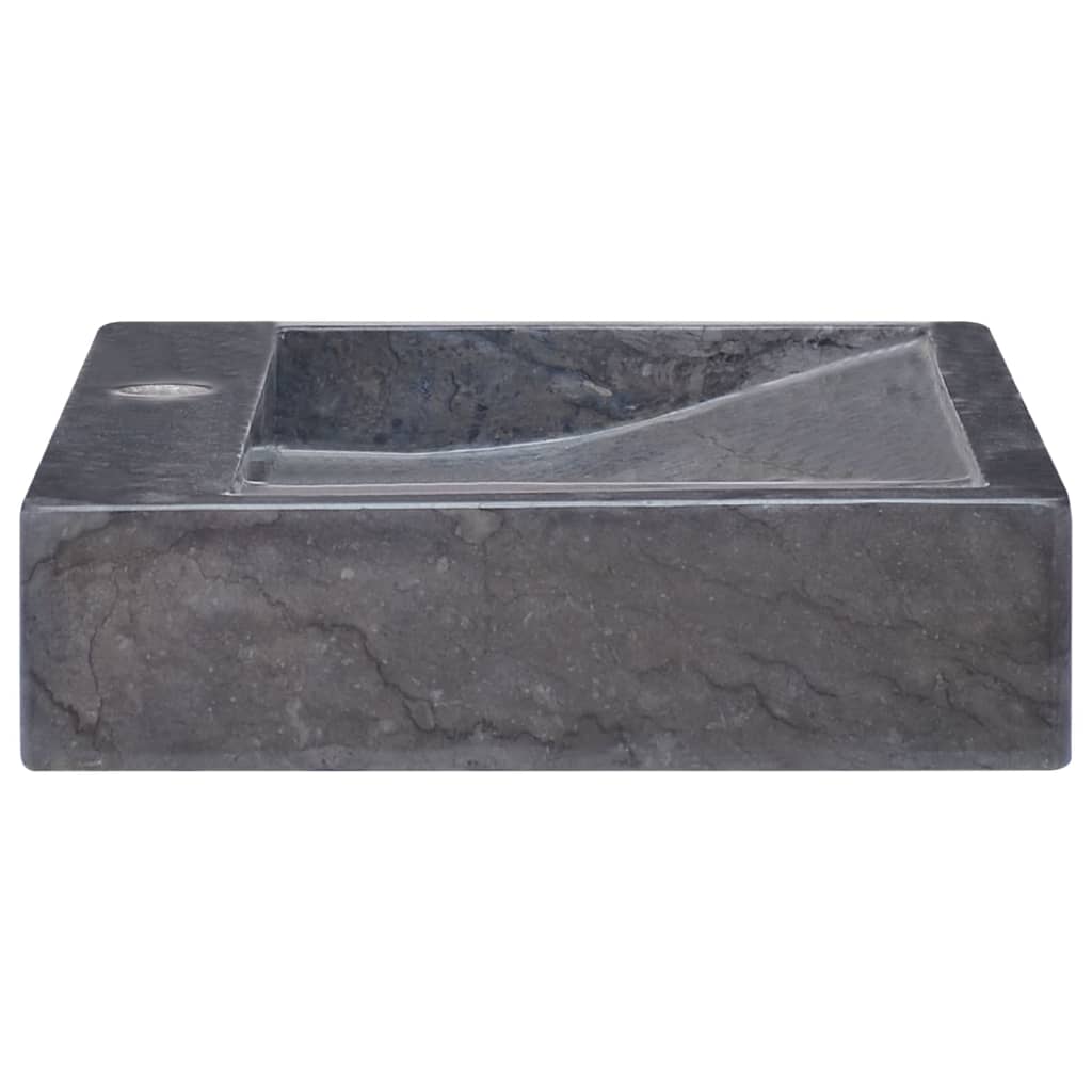 Gootsteen 58x39x10 cm marmer zwart is nu te koop bij PeponiXL, paradijselijk wonen!