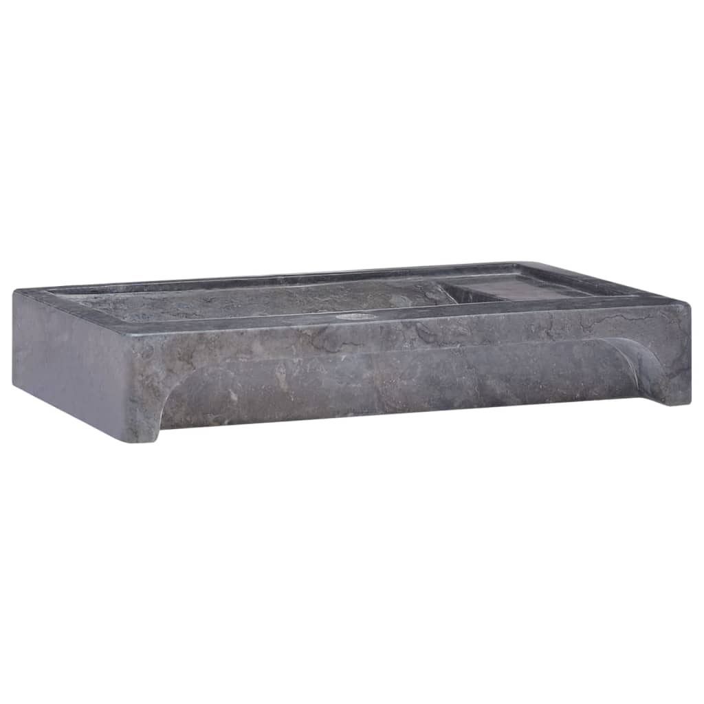 Gootsteen 58x39x10 cm marmer zwart is nu te koop bij PeponiXL, paradijselijk wonen!