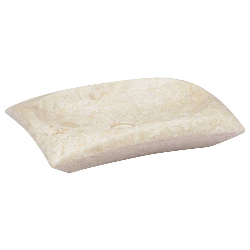 Gootsteen 50x35x10 cm marmer crèmekleurig