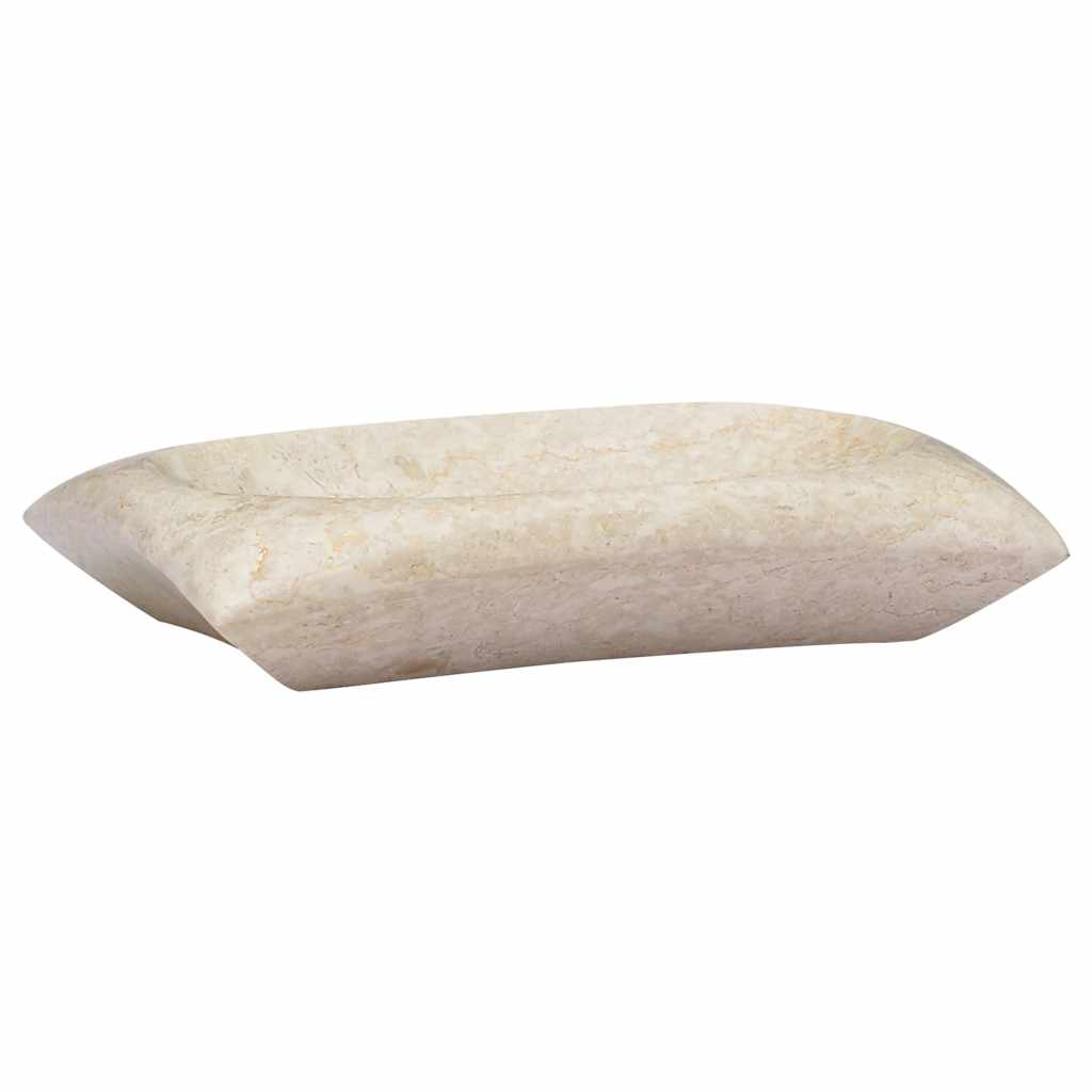 Gootsteen 50x35x10 cm marmer crèmekleurig