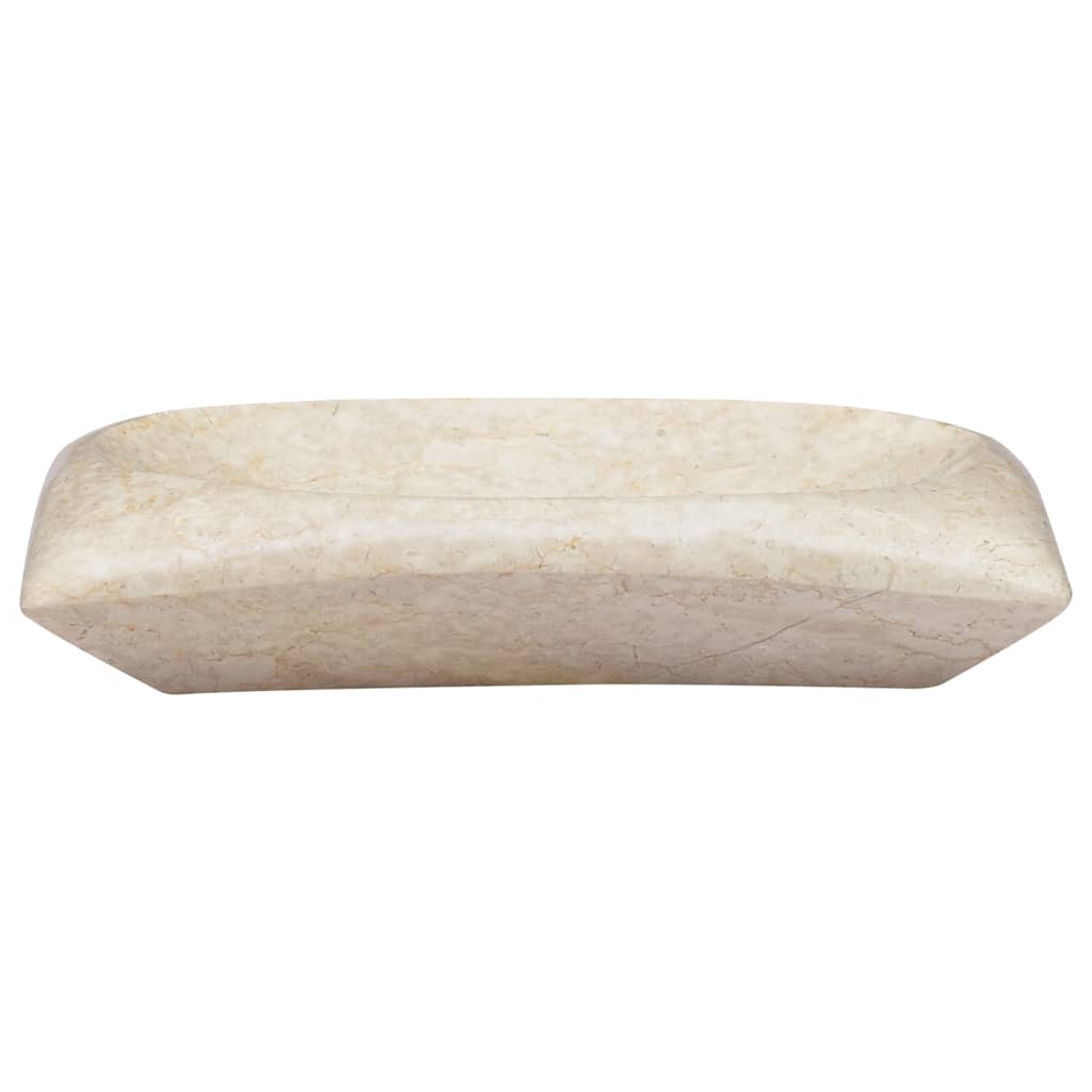Gootsteen 50x35x10 cm marmer crèmekleurig