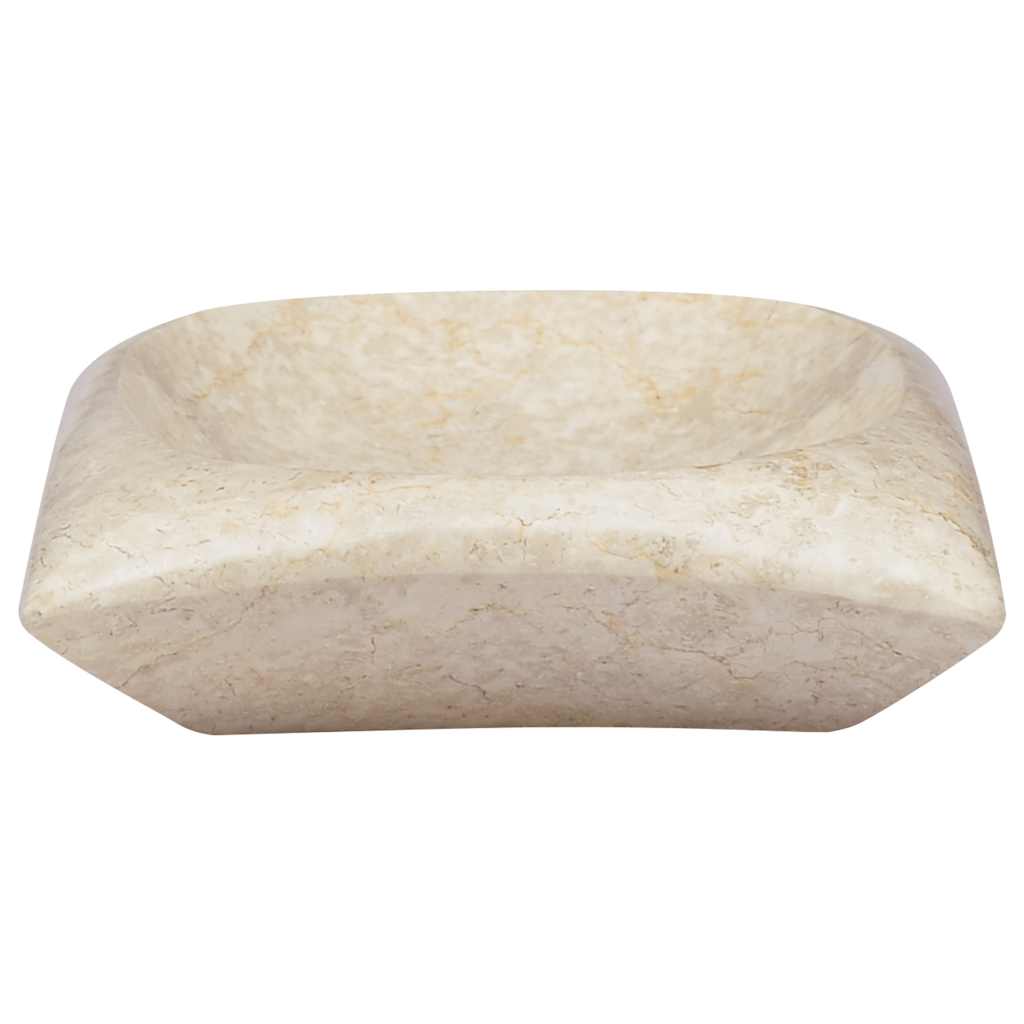 Gootsteen 50x35x10 cm marmer crèmekleurig