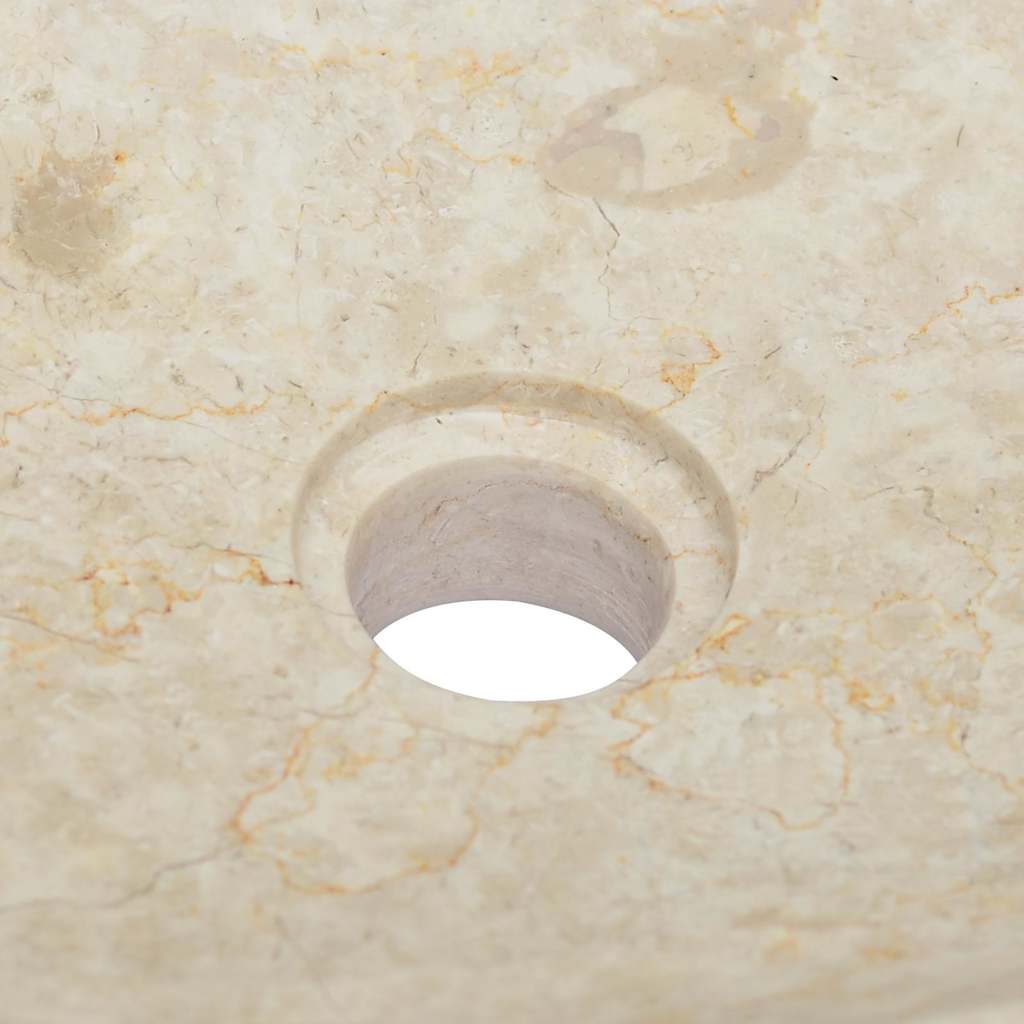 Gootsteen 50x35x10 cm marmer crèmekleurig