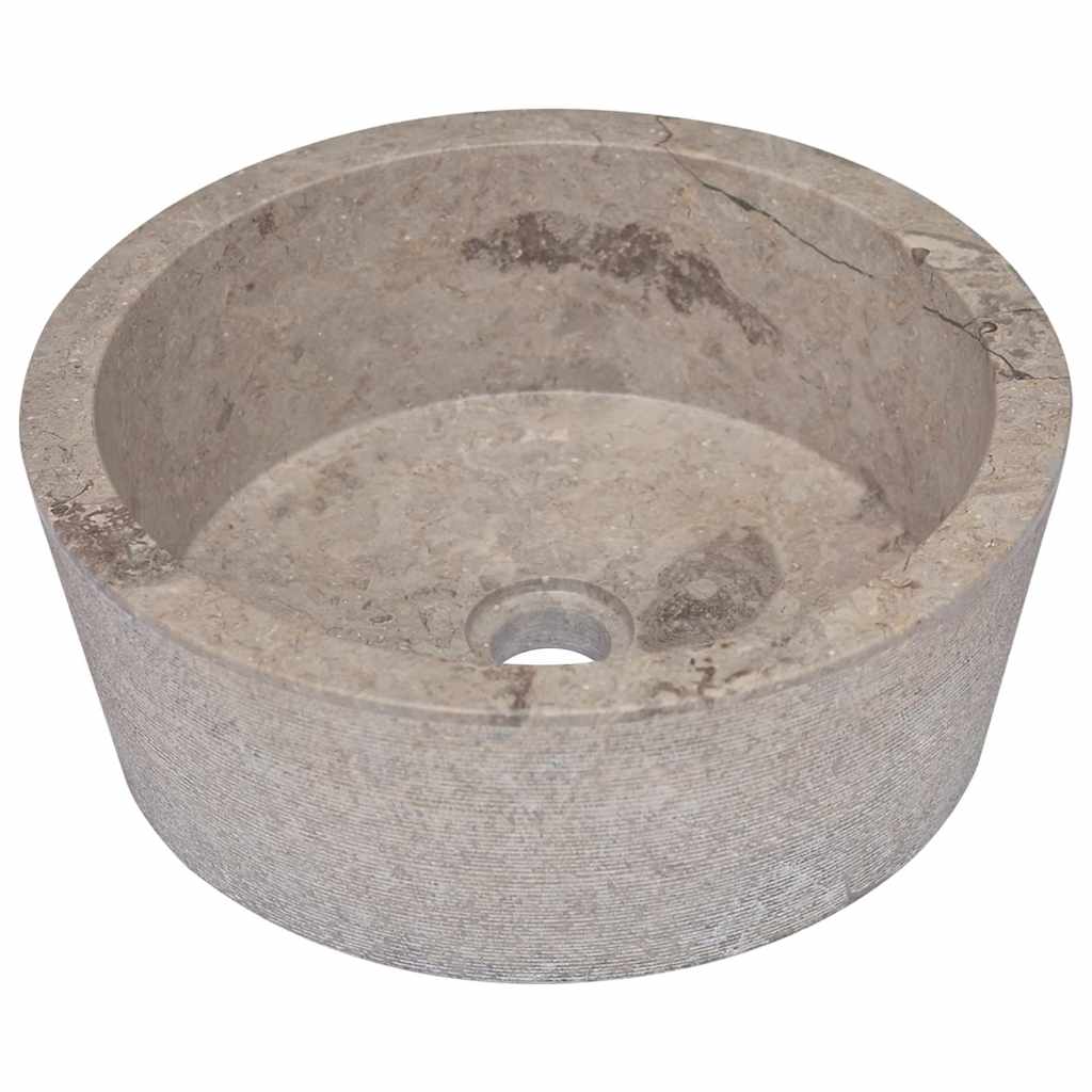 Gootsteen Ø40x15 cm marmer grijs is nu te koop bij PeponiXL, paradijselijk wonen!