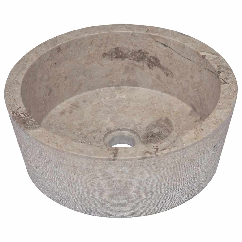 Gootsteen Ø40x15 cm marmer grijs is nu te koop bij PeponiXL, paradijselijk wonen!
