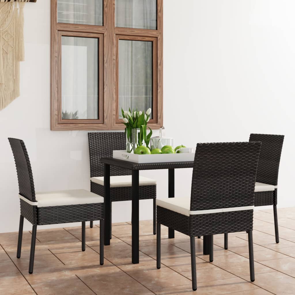 5-delige Tuinset poly rattan zwart is nu te koop bij PeponiXL, paradijselijk wonen!