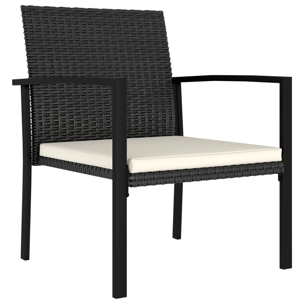 3-delige Tuinset poly rattan zwart is nu te koop bij PeponiXL, paradijselijk wonen!