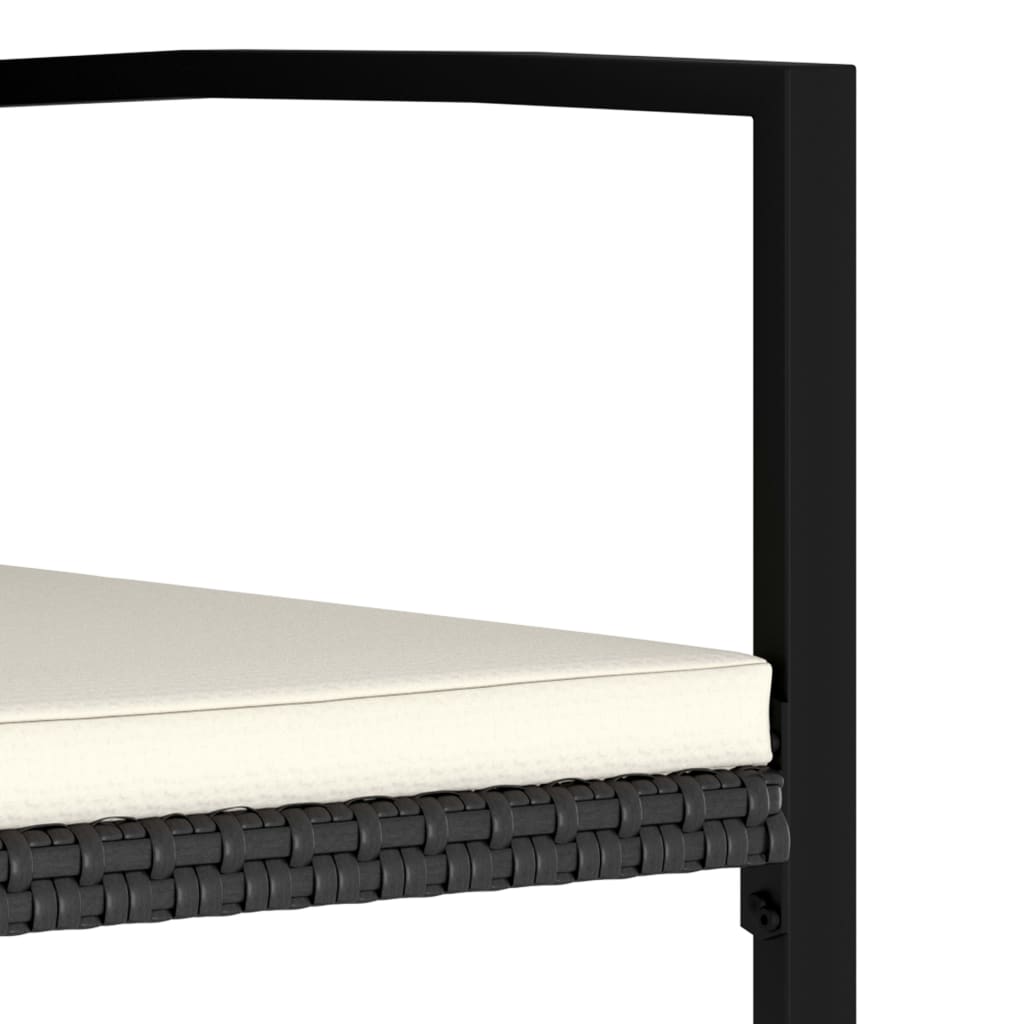 3-delige Tuinset poly rattan zwart is nu te koop bij PeponiXL, paradijselijk wonen!