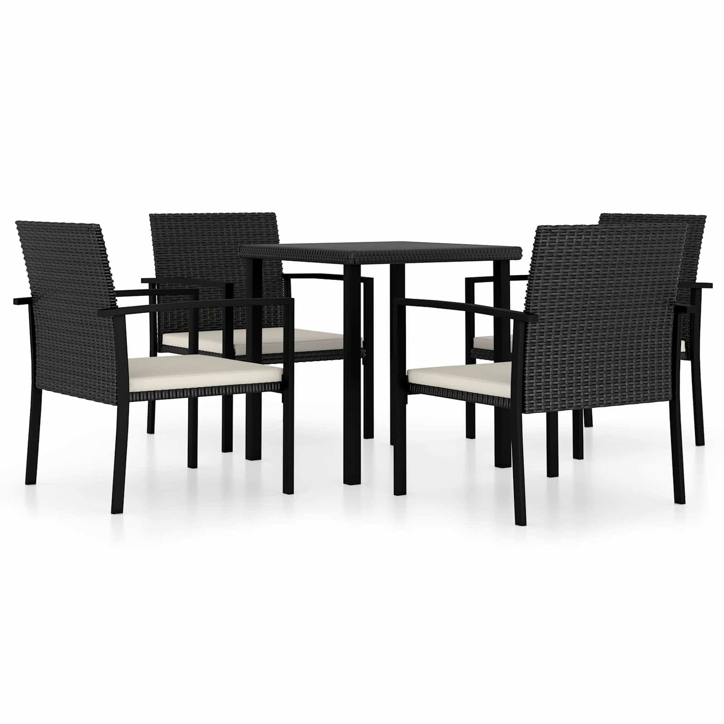 5-delige Tuinset poly rattan zwart is nu te koop bij PeponiXL, paradijselijk wonen!
