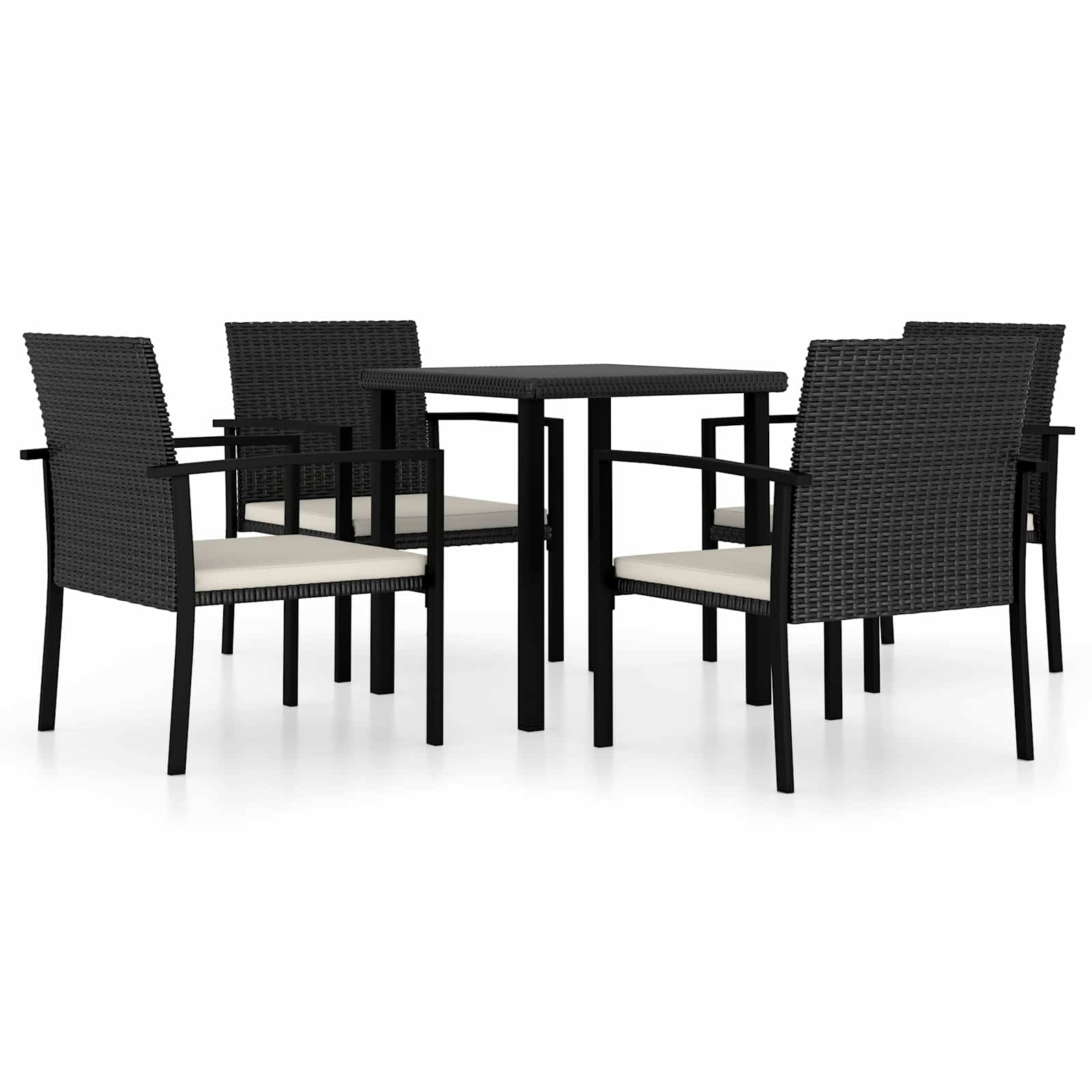 5-delige Tuinset poly rattan zwart is nu te koop bij PeponiXL, paradijselijk wonen!