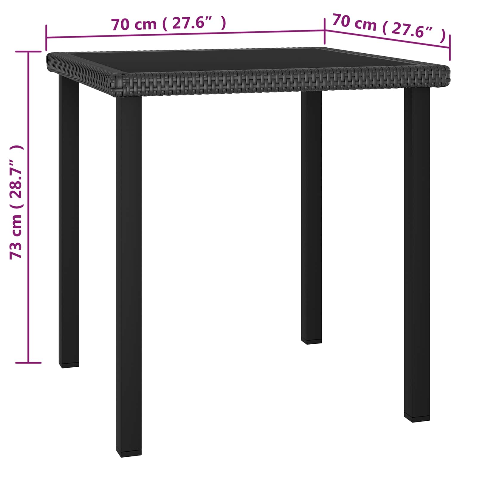 5-delige Tuinset poly rattan zwart is nu te koop bij PeponiXL, paradijselijk wonen!