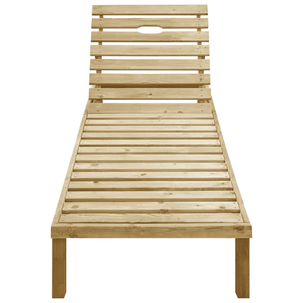 Ligbed met crèmekleurig kussen geïmpregneerd grenenhout is nu te koop bij PeponiXL, paradijselijk wonen!