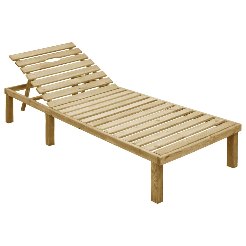 Ligbed met zwart kussen geïmpregneerd grenenhout is nu te koop bij PeponiXL, paradijselijk wonen!