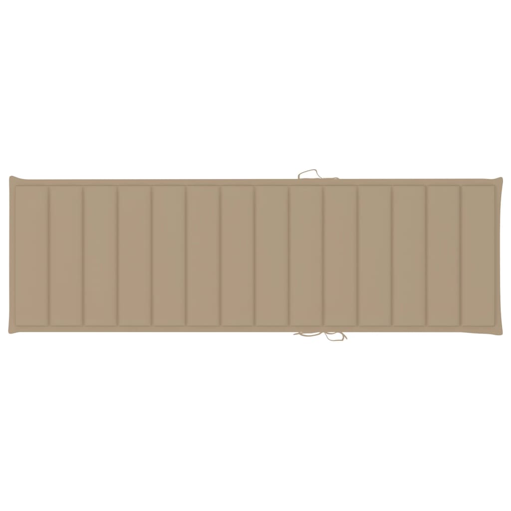 Ligbed met beige kussen geïmpregneerd grenenhout is nu te koop bij PeponiXL, paradijselijk wonen!