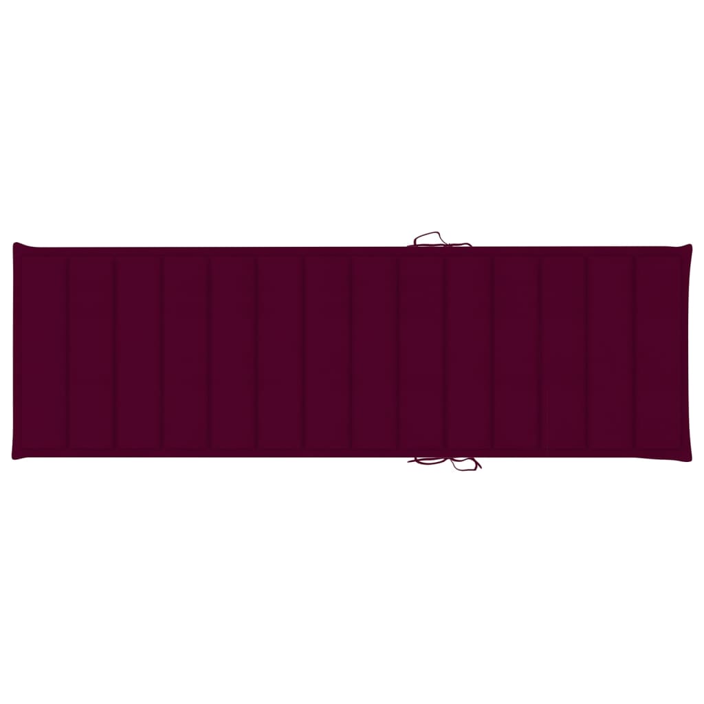 Ligbed met wijnrood kussen geïmpregneerd grenenhout is nu te koop bij PeponiXL, paradijselijk wonen!