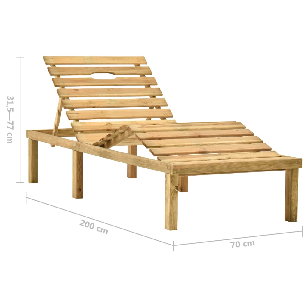 Ligbed met wijnrood kussen geïmpregneerd grenenhout is nu te koop bij PeponiXL, paradijselijk wonen!