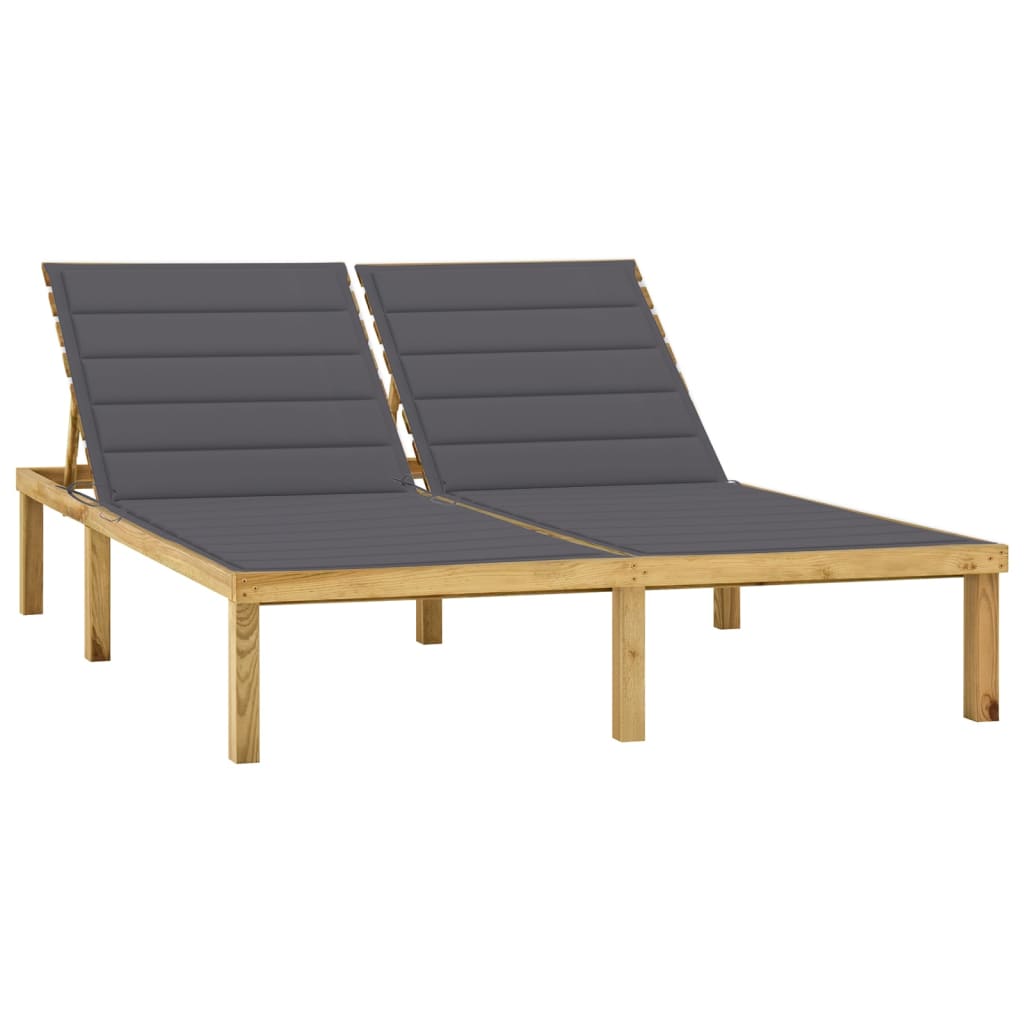 Ligbed tweepersoons met kussens geïmpregneerd grenenhout is nu te koop bij PeponiXL, paradijselijk wonen!