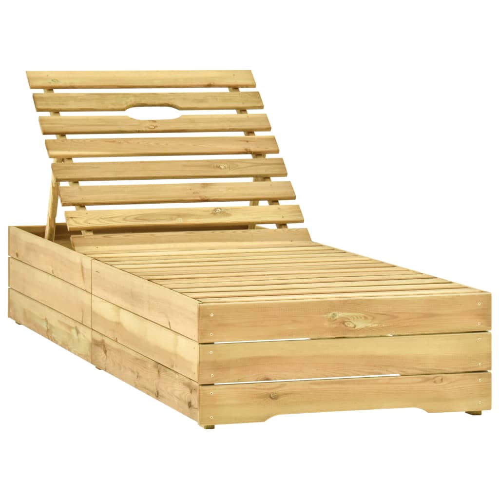 Ligbed met antracietkleurig kussen geïmpregneerd grenenhout is nu te koop bij PeponiXL, paradijselijk wonen!